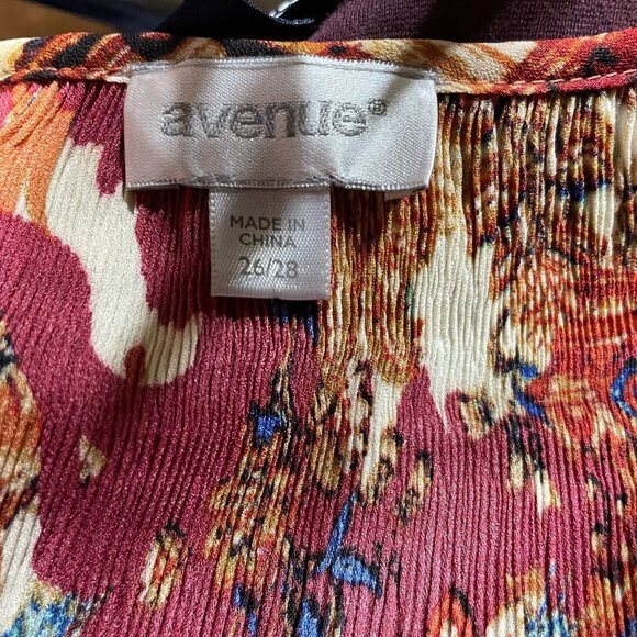 Avenue Womens Keyhole Blouse Smock Bodice Boho Peasant Sleeves Plus Size 26 c - Picture 10 of 12